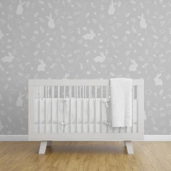 Urban Li'l Bunny Wallpaper - Grey